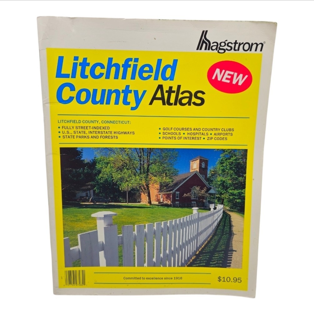 Hagstrom Litchfield County CT Atlas 1999 First Large Scale Edition Connecticut