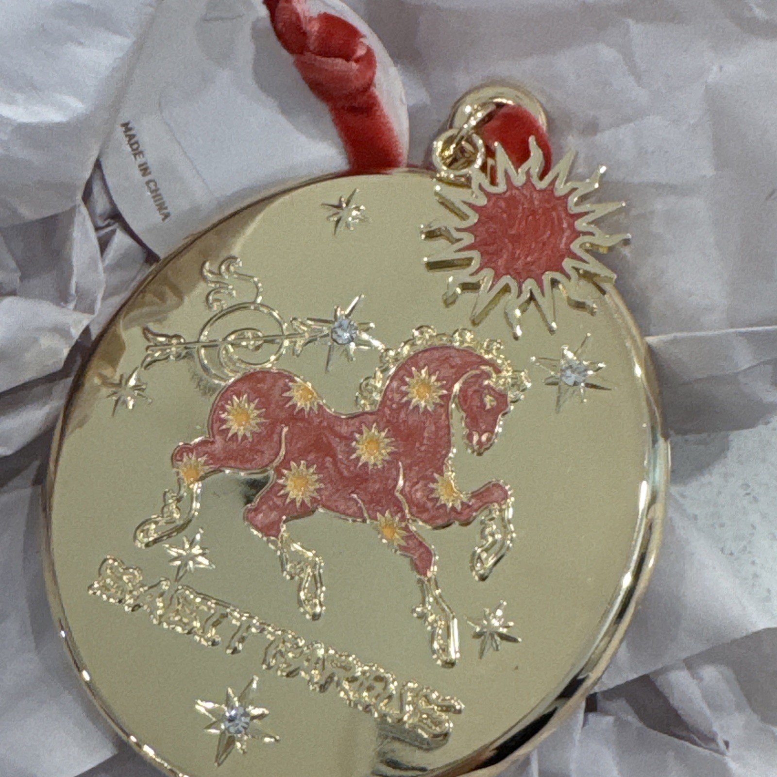 ANTHROPOLOGIE LOU BENESCH ZODIAC ORNAMENT SAGITTARIUS NEW B1