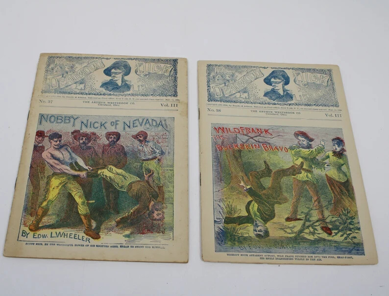 1899 Deadwood Dick Library Lot of 2 Nobby Nick Wild Frank Dime Novels