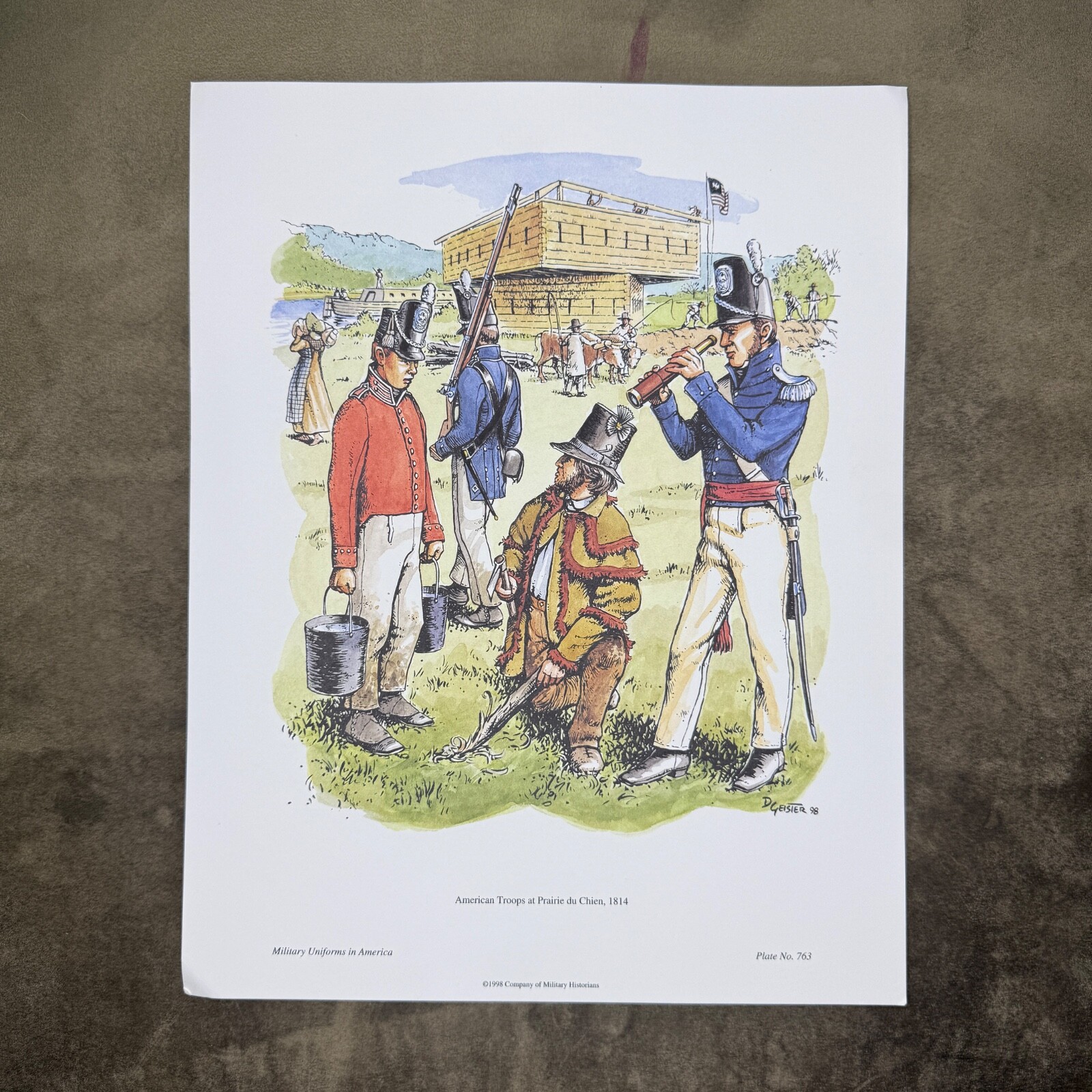 Plate 763 American Troops at Prairie du Chien, 1814