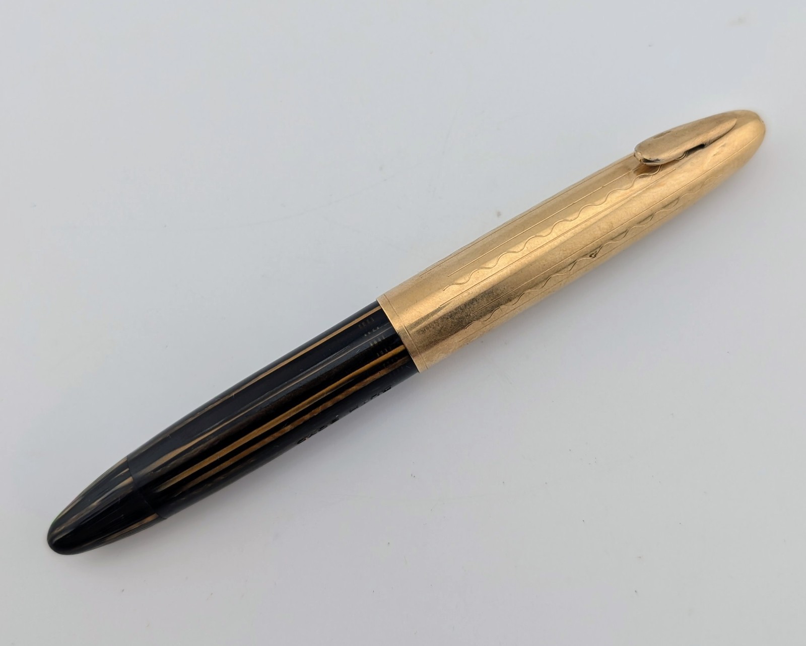 Vintage Sheaffer Crest Tuckaway 14k Lifetime Nib Fountain Pen White Dot 