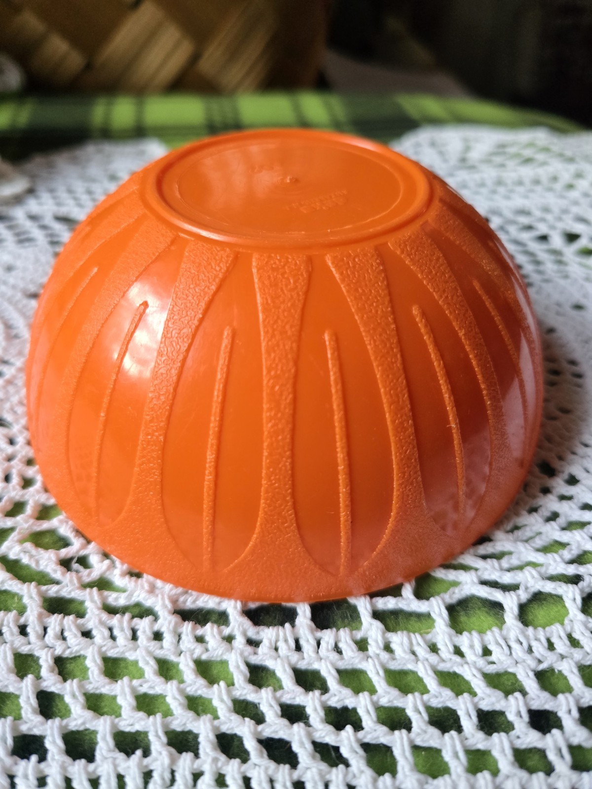 Vintage Catherine Holm Lotus Bowl Orange Plastic DEKA 602