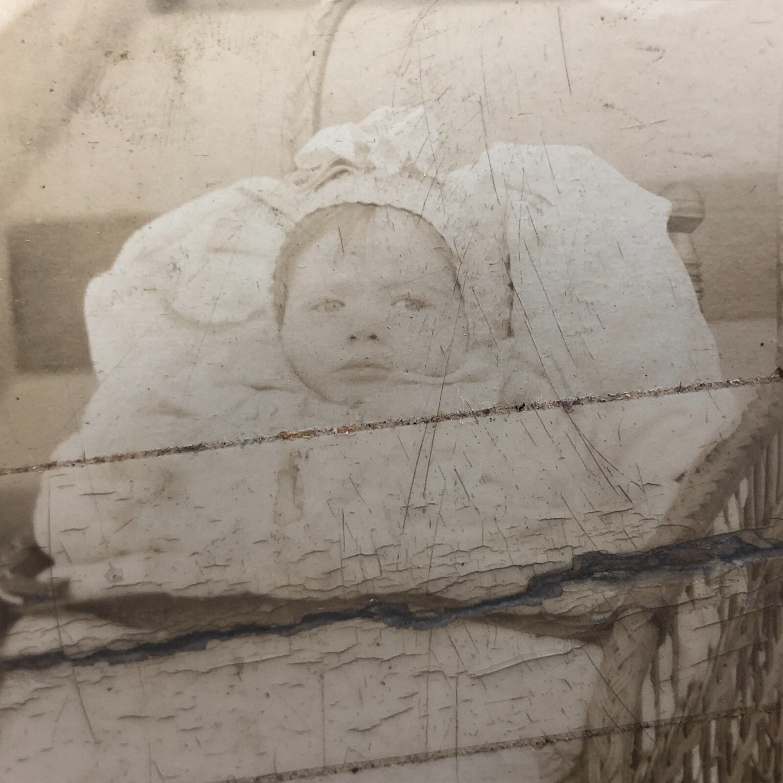 BEAUTIFUL Antique Victorian Wicker Pram Infant Photo Cabinet Card 1880s Row Hous
