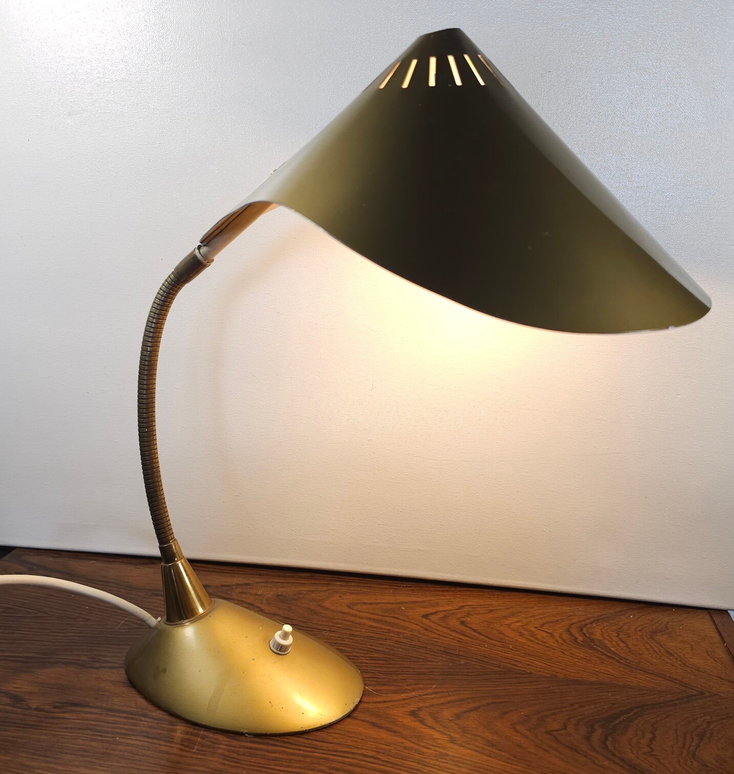 Rare Cosack Cobra Table Lamp Vintage 60s Gold Rare Vintage 