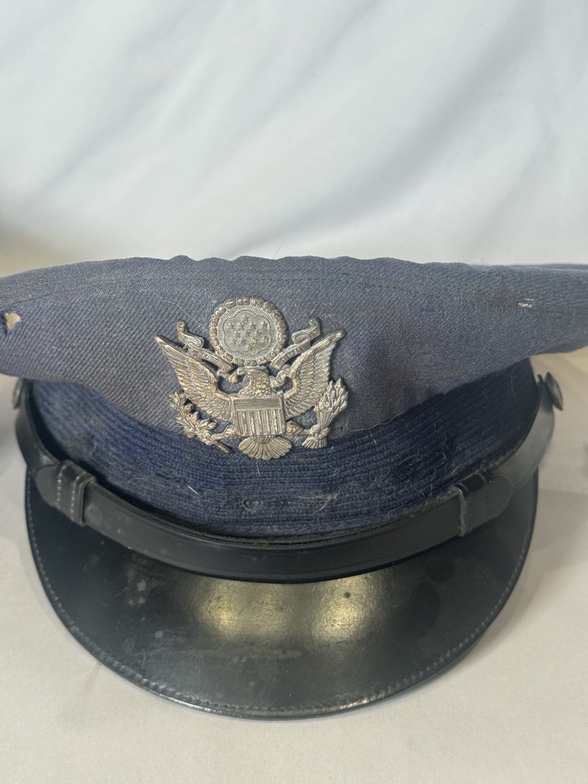 Vintage US Air Force Officer Service Visor Cap Great Seal Badge AS-IS