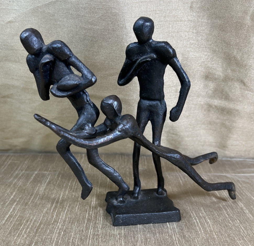 MCM Brutalist Metal Football Players Figures Sculptures Statues Vintage Art MCM Brutalist Metal Football Players Figures Sculptures Statues Vintage Art
