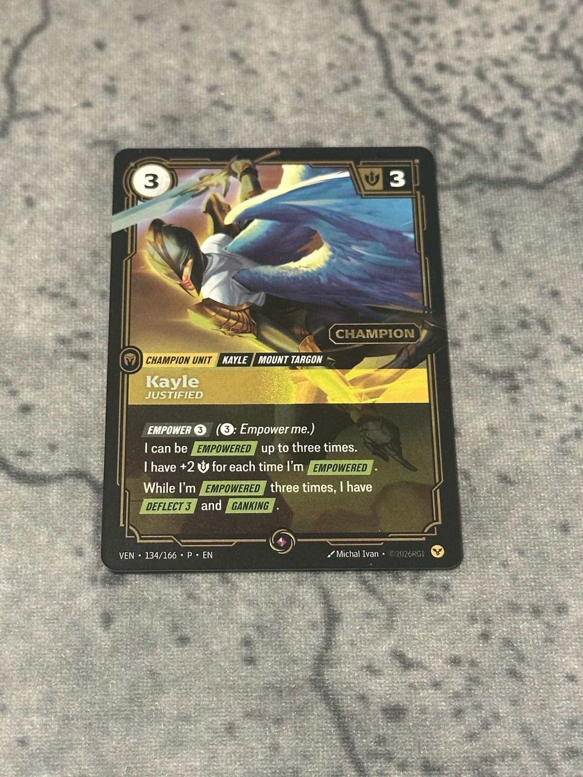 Riftbound TCG: Kayle-Justified Champion Stamped Promo w/ Top 8 and Participation