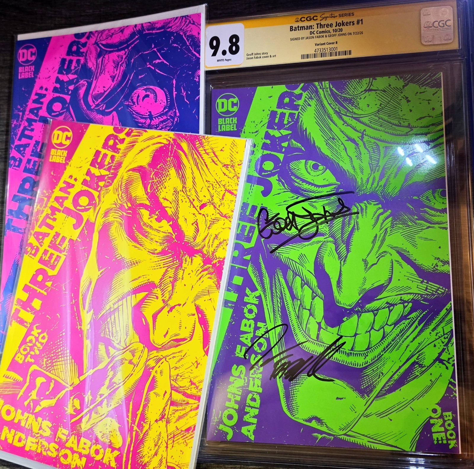 Batman Three Jokers 1 2 3 Incentive Var. SET 🃏 #1 CGC 9. 8 SIGNED JOHNS & FABOK