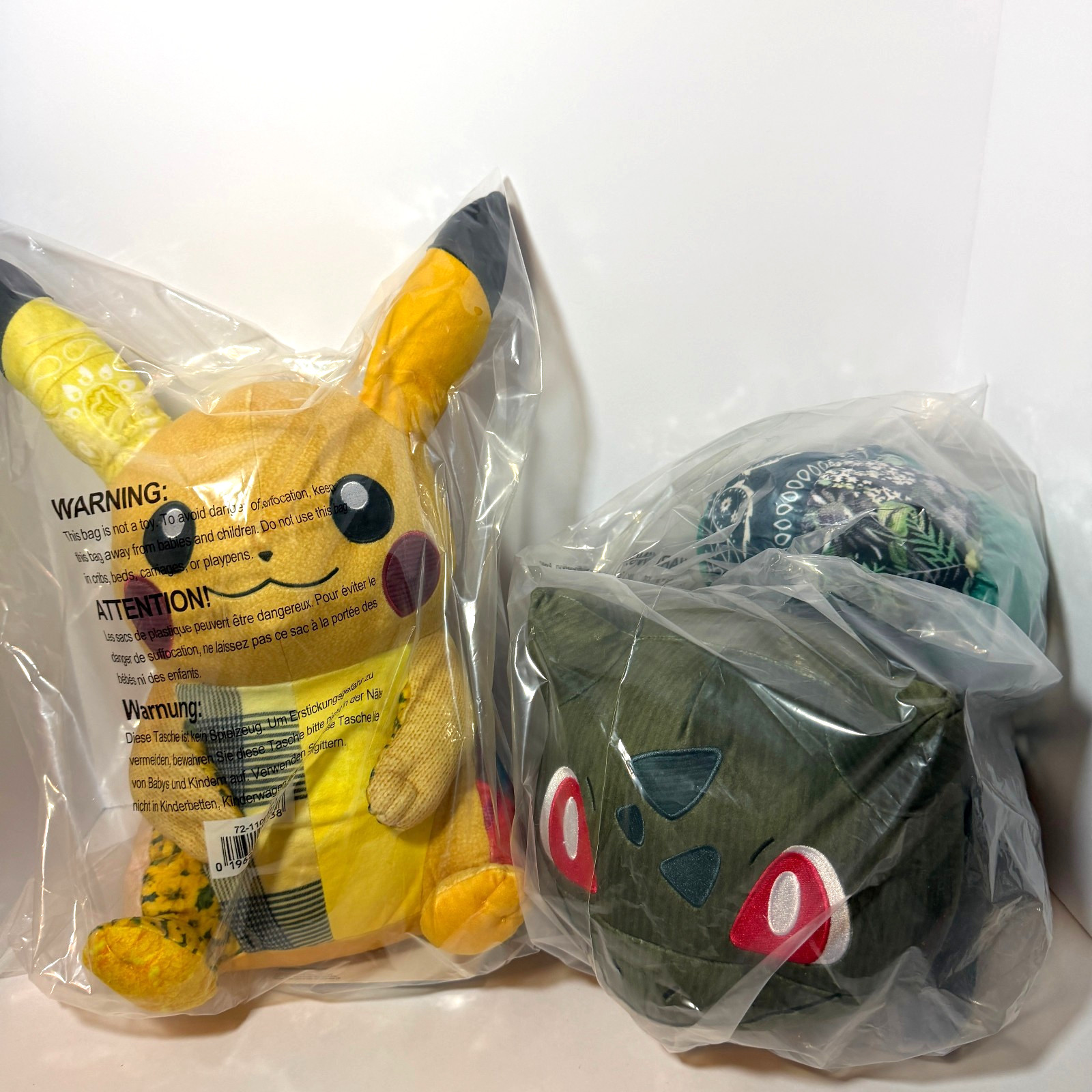 Pokémon Sean Wotherspoon x Pokemon Center Pikachu & Bulbasaur Plush Set New