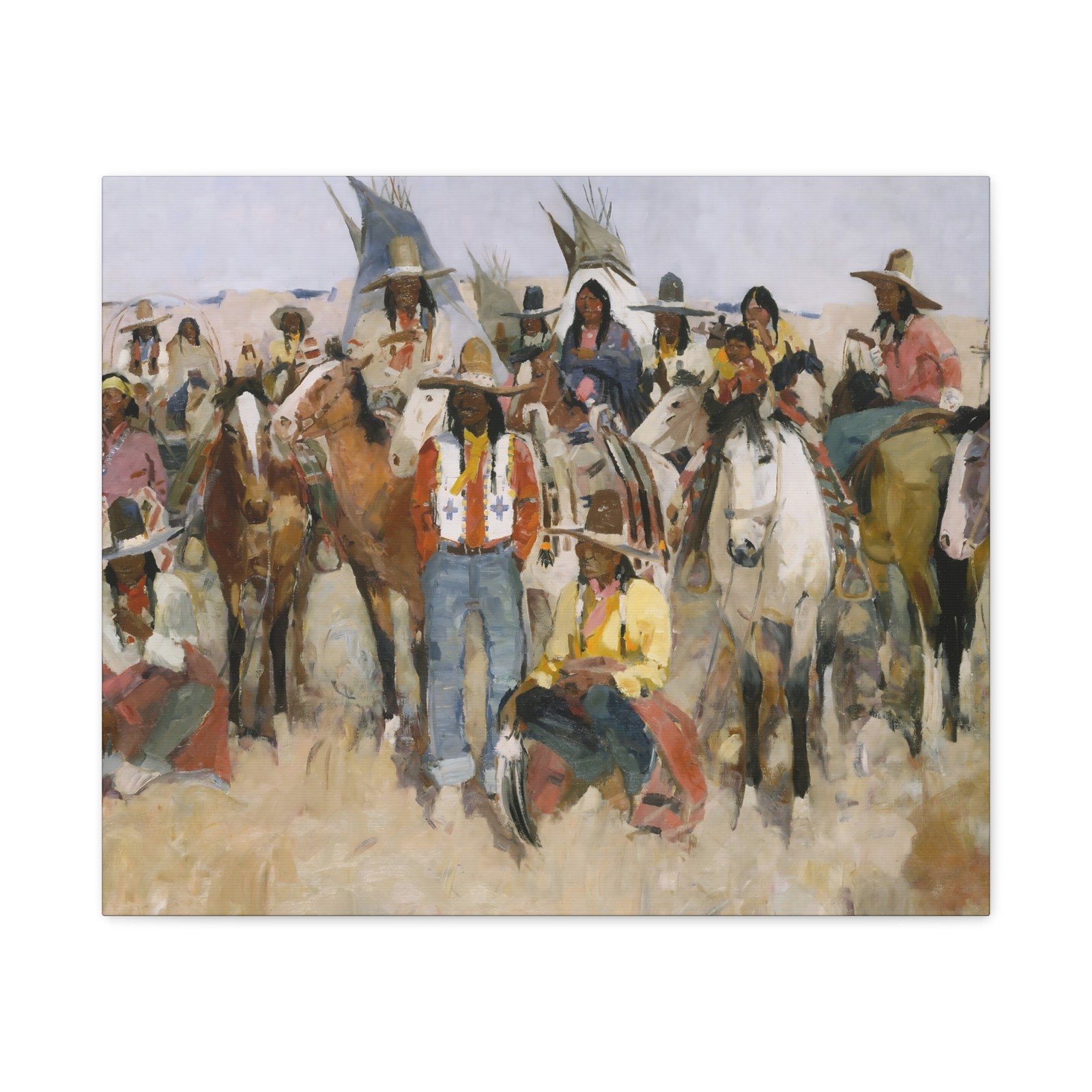 LaVerne Nelson Black - Jicarilla Apache Fiesta - 1934 - Canvas Wall Art