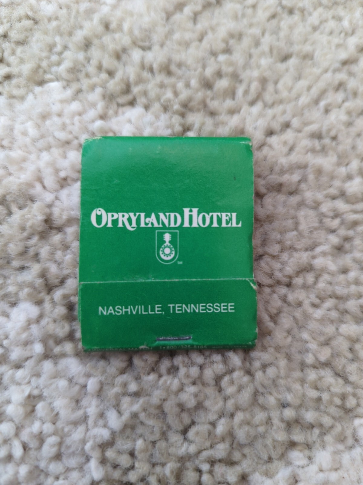 Opryland Hotel Nashville Tennessee Full Unstruck Matchbook Matches Green Logo