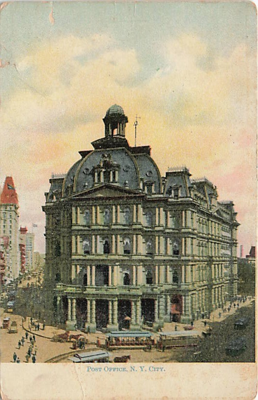 Postcard NY: Post Office, New York City UDB