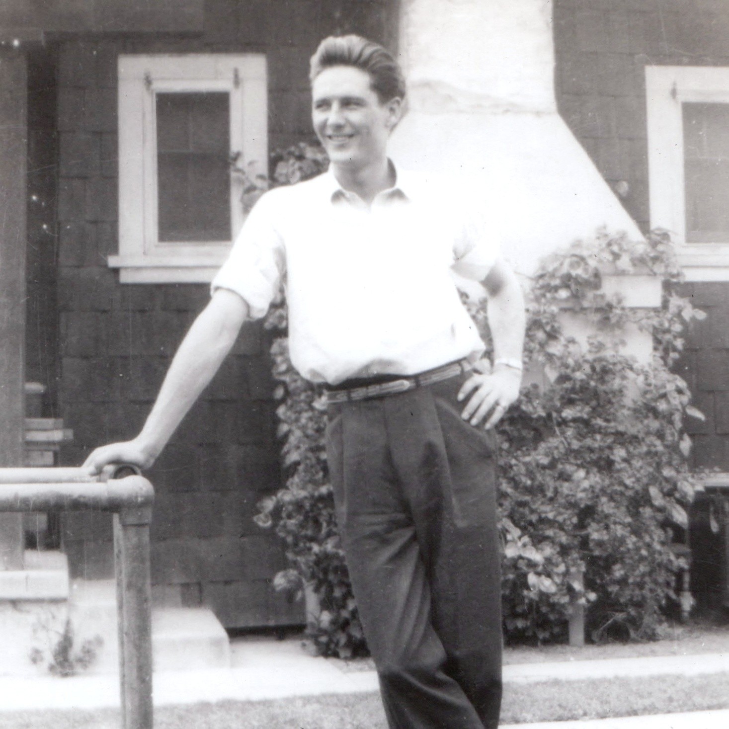 c1930s Handsome Young Man Yard Bungalow 6\