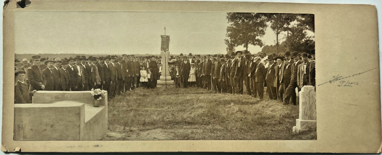 ST LOUIS MISSOURI 1906 Cabinet Card Photograph UNVEILING OF FATHERS MONUMENT 4F