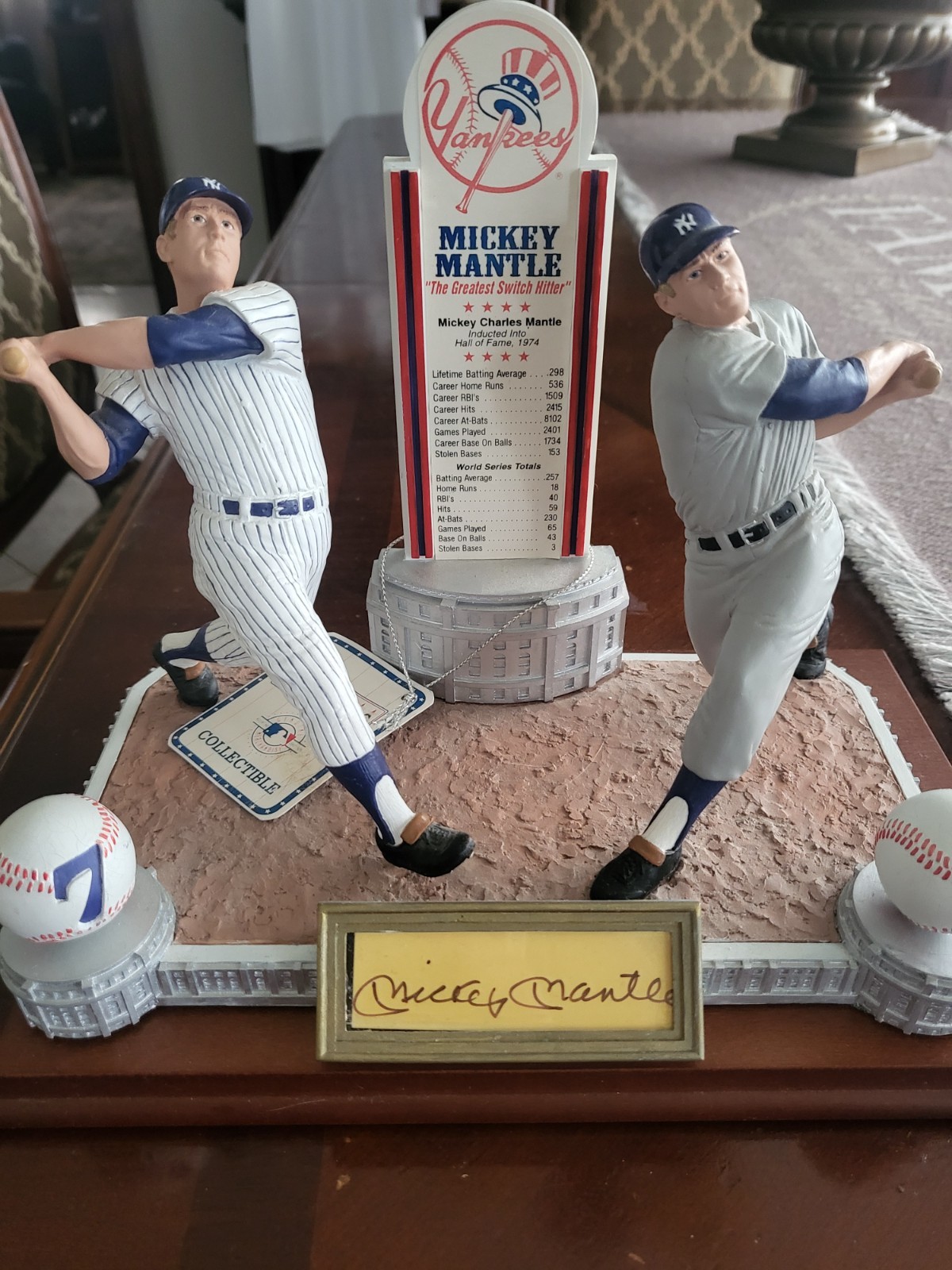 Collectible Mickey Mantle SPORTS IMPRESSIONS No Original Box Sports Impressions