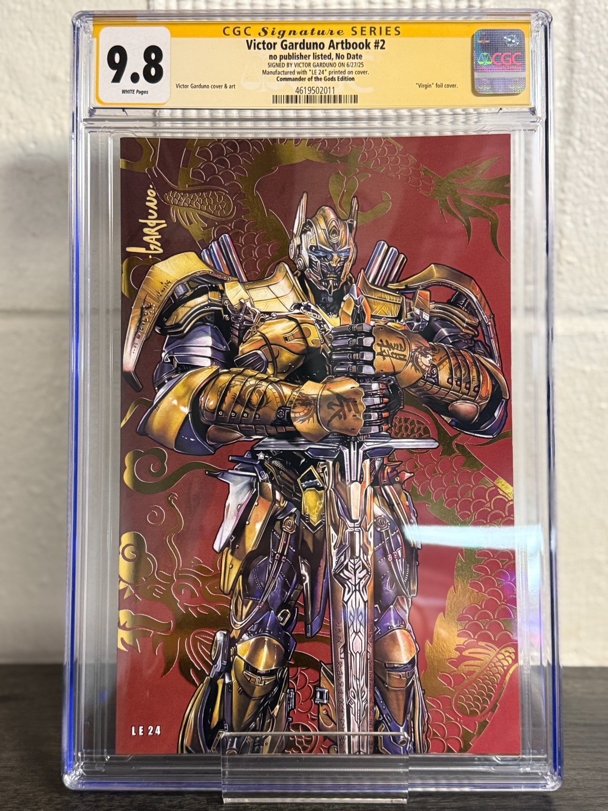Victor Garduno Artbook #2 CGC SS 9.8 Signed Commander of the Gods Virgin LTD