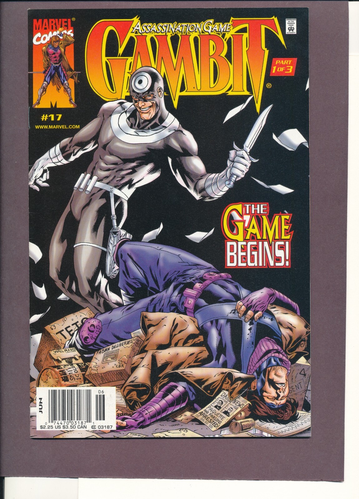 Gambit 17 vs Bullseye Newsstand Variant NM 9.4 See Scans 1999