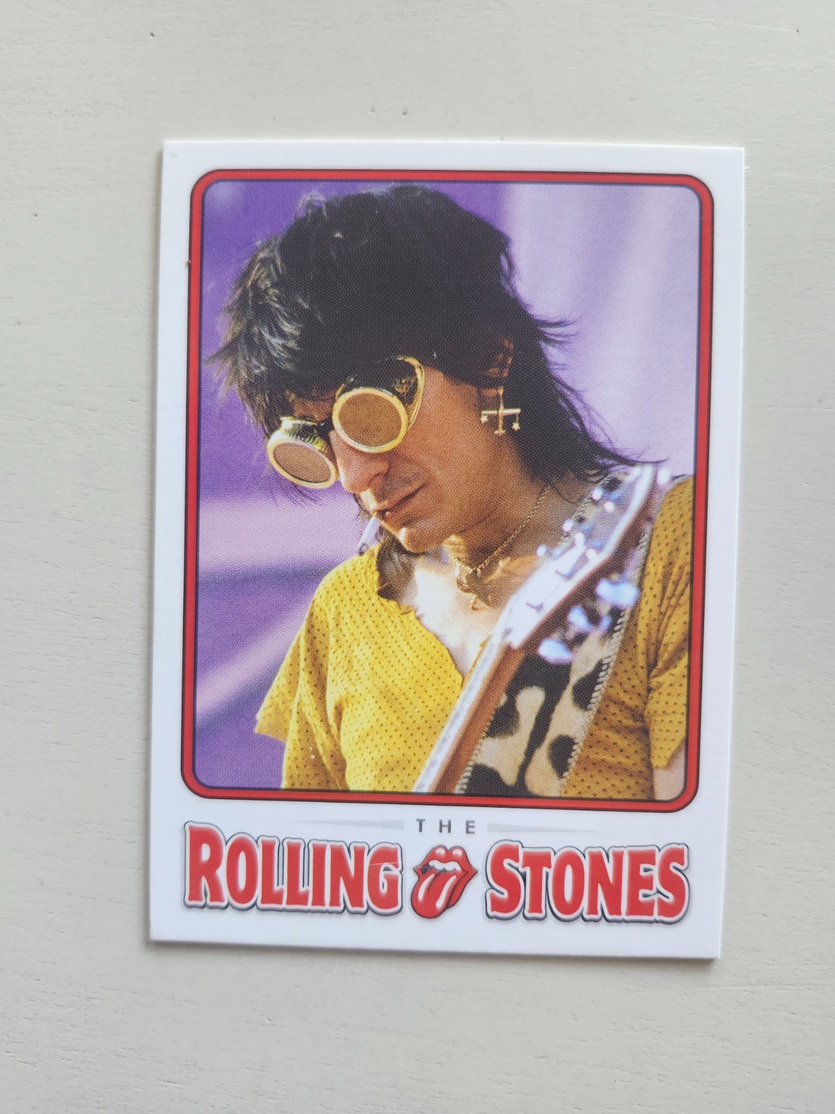 Rolling Stones RARE Vintage 2006 Ronnie Wood Live Aid Trading Card #10 COOL
