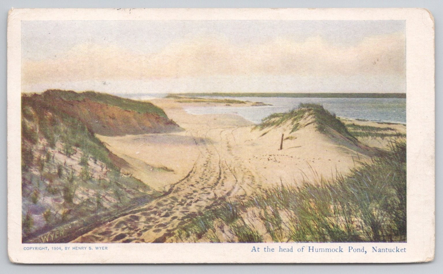 Nantucket Hummock Pond Beach Dunes 1904 Henry S. Wyer Postcard Posted 1905 Nantucket Hummock Pond Beach Dunes 1904 Henry S. Wyer Postcard Posted 1905