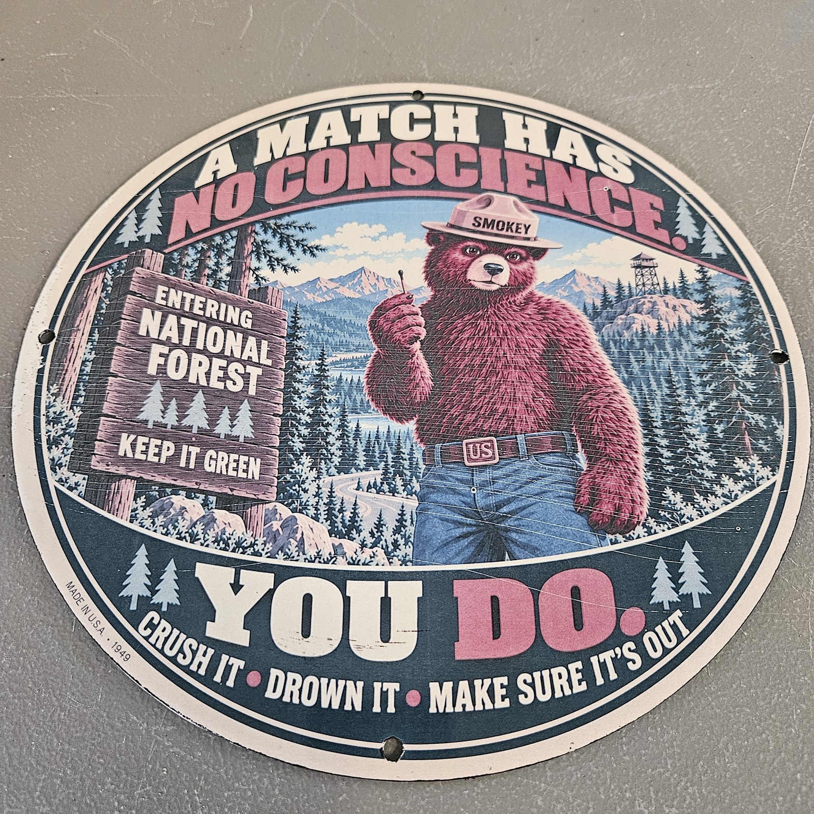 VINTAGE 1949 SMOKEY BEAR 12\