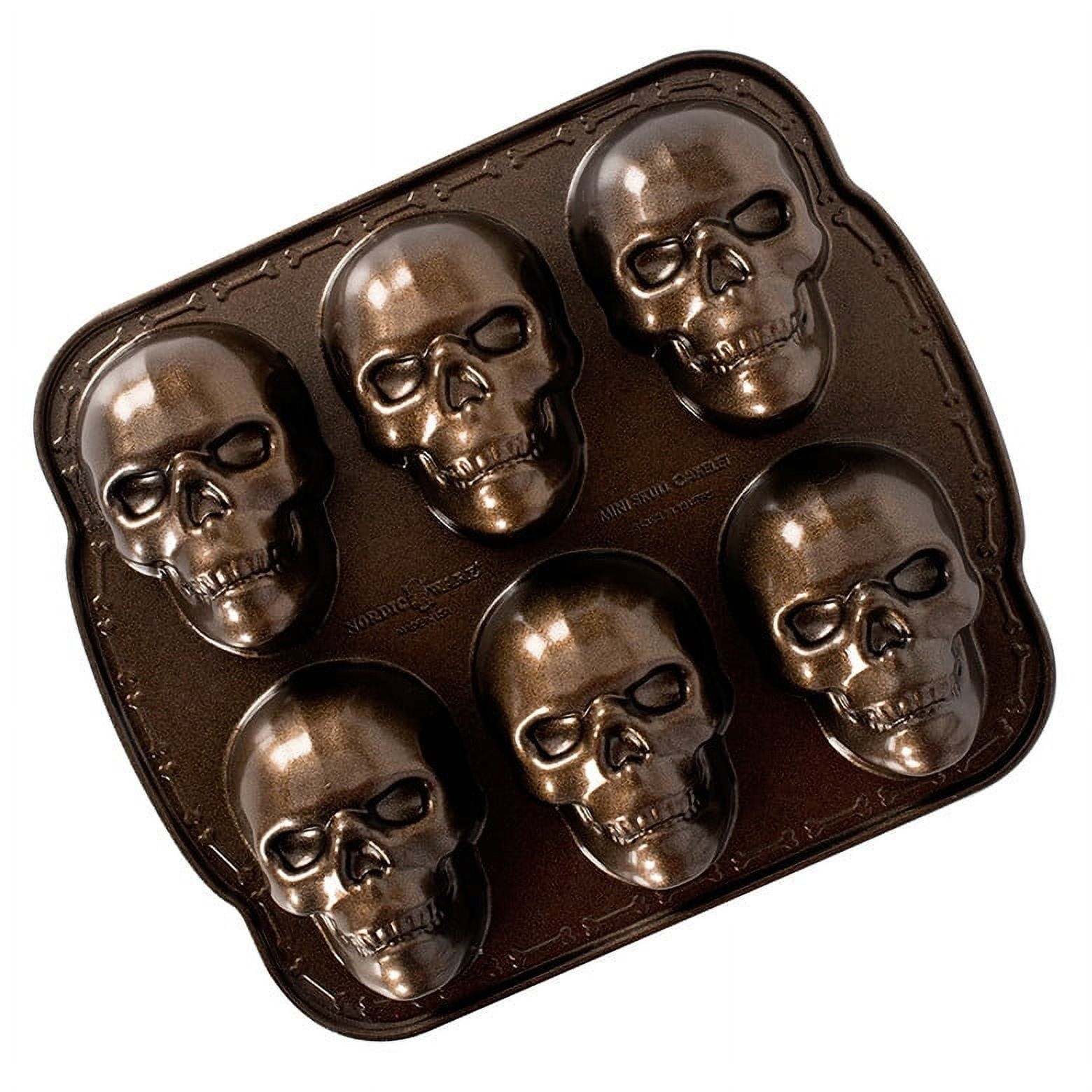 Nordic Ware Haunted Skull Cakelet Pan Halloween Baking Mold FREESHIP