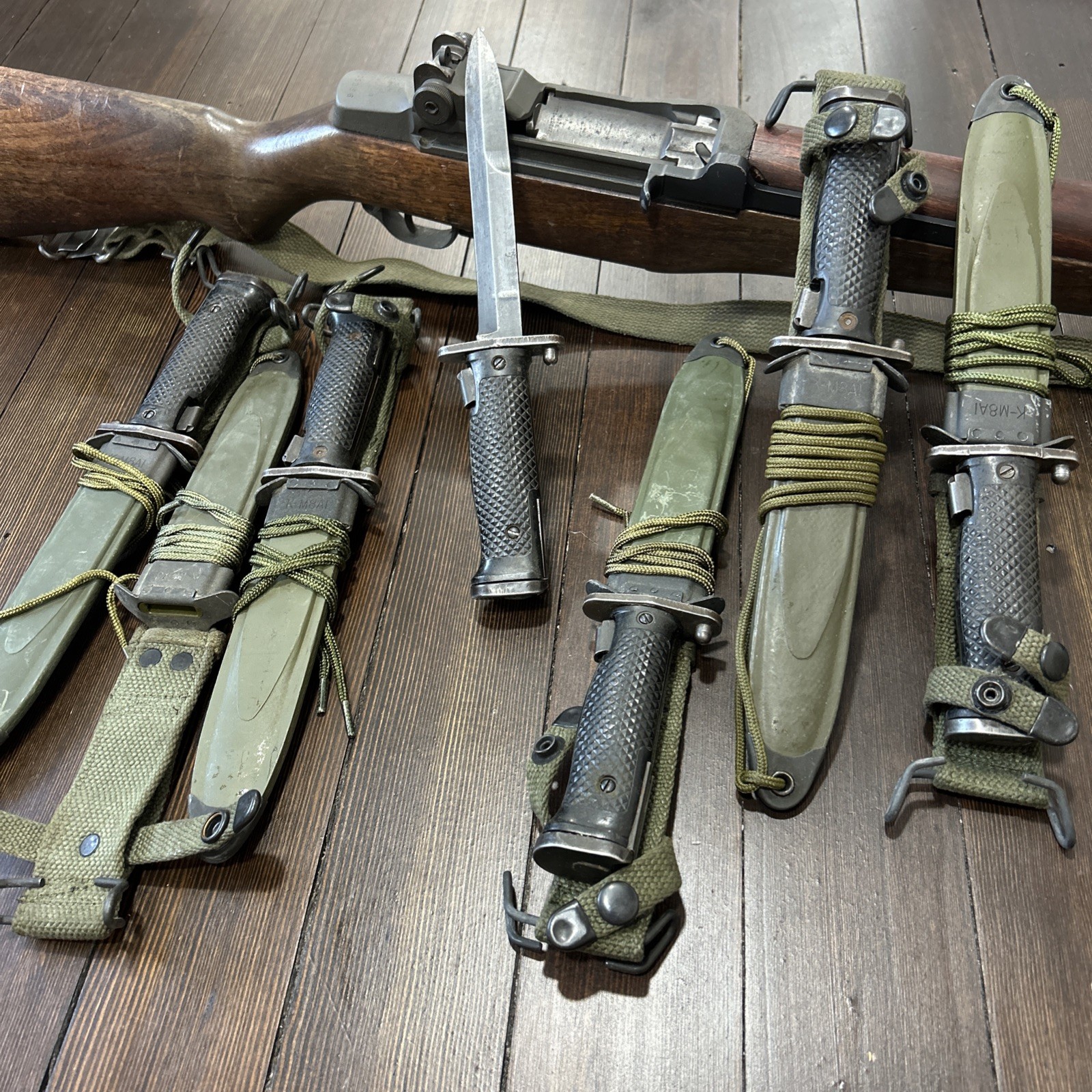 Post-WWII Korean War M5A1 M1 Garand Bayonet & USGI M8A1 Scabbard USGI IMPERIAL