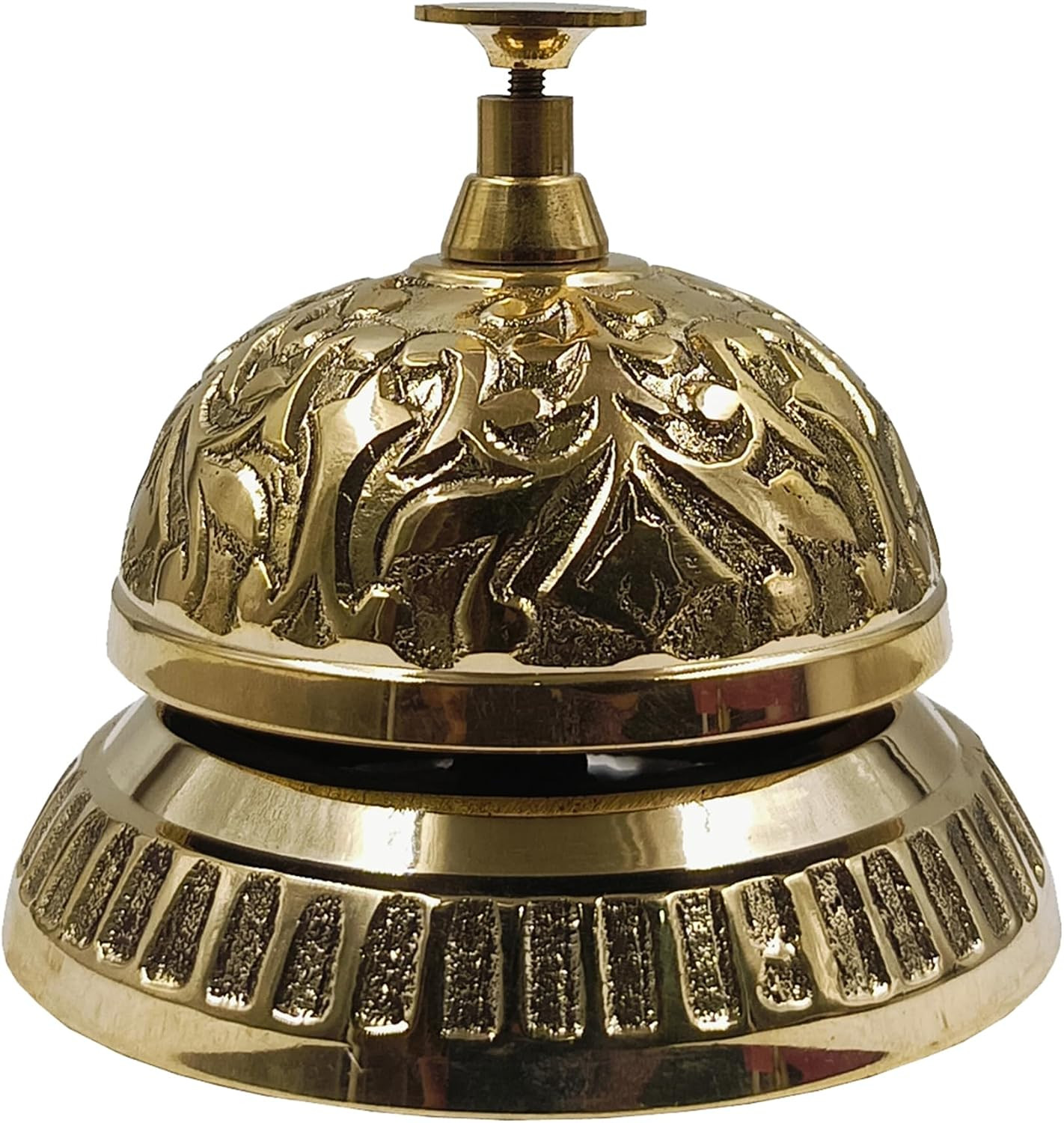 Solid Brass Victorian Style Service Desk Bell, Antique