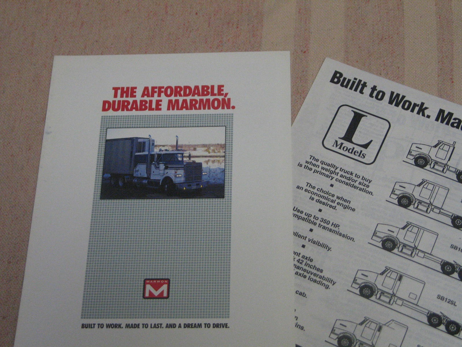 Rare  Marmon truck brochure  prospekt 1993