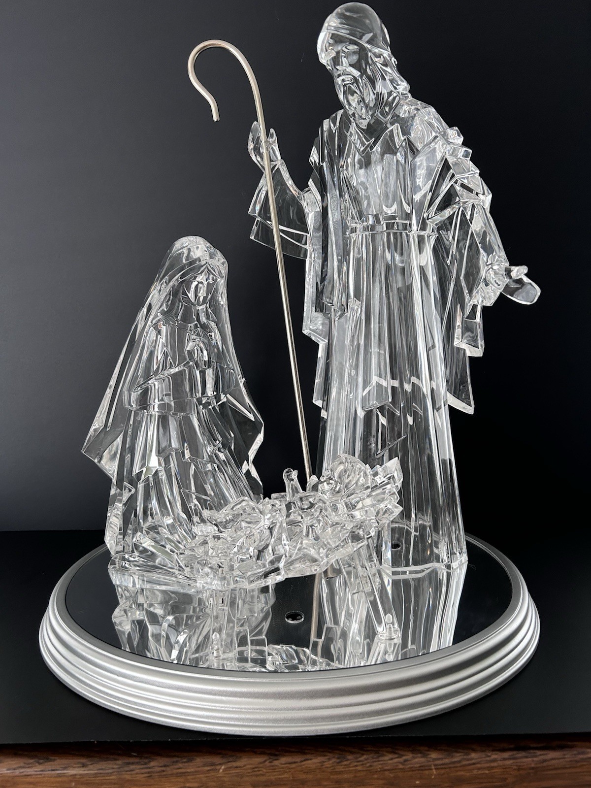 Lighted Acrylic Holy Family Nativity Scene On Mirror Christmas Decoration 17 Lighted Acrylic Holy Family Nativity Scene On Mirror Christmas Decoration 17