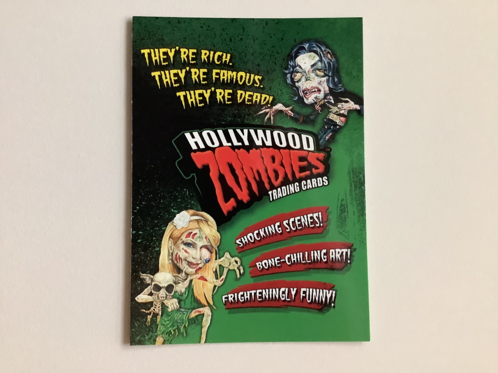 MICHAEL JACKSON & PARIS HILTON 2007 TOPPS HOLLYWOOD ZOMBIES, GARBAGE PAIL KIDS