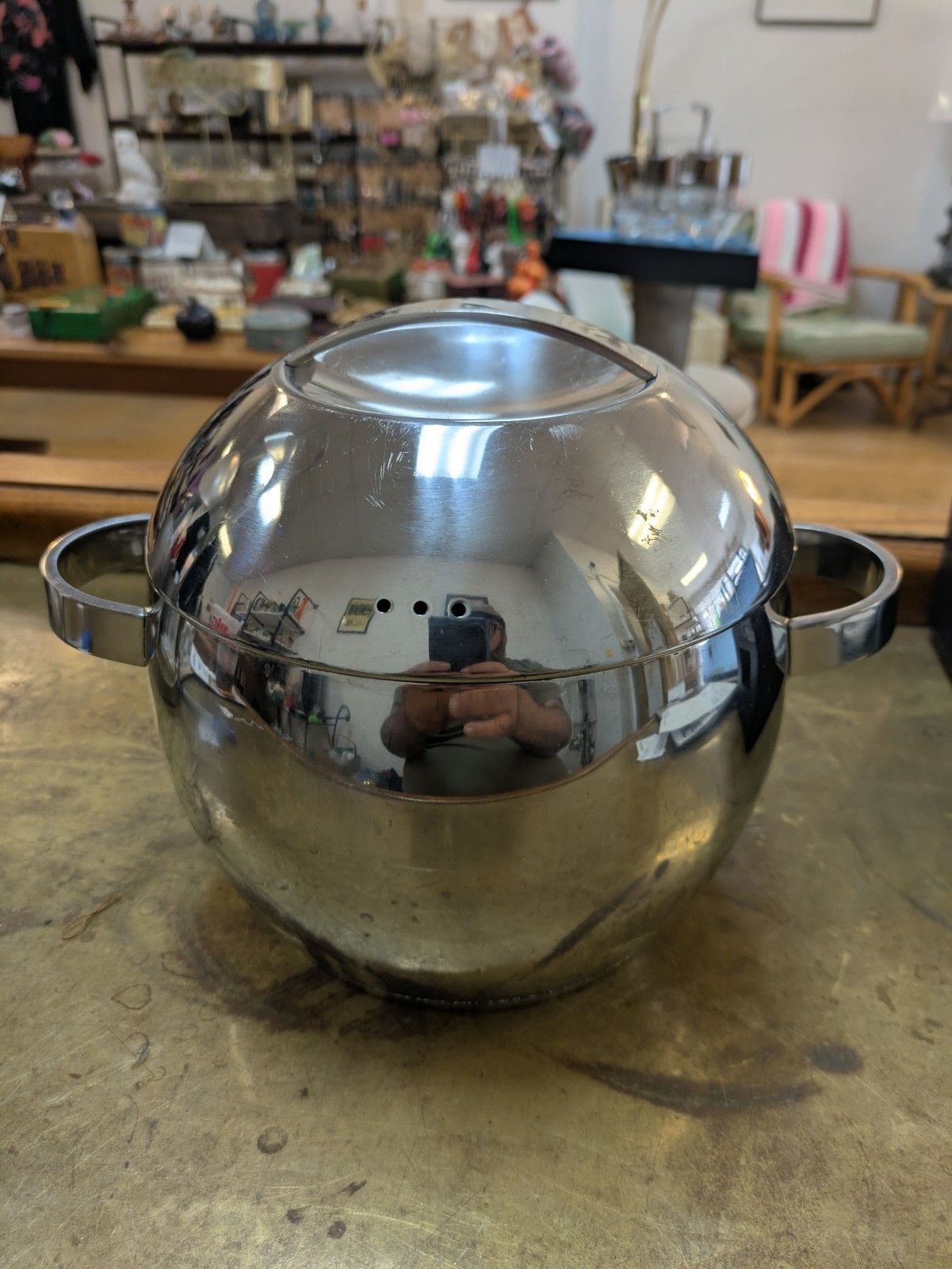 Vintage IKEA Orbit Medal Stainless Steel Pot Space Age Atomic 5L Vintage IKEA Orbit Medal Stainless Steel Pot Space Age Atomic 5L