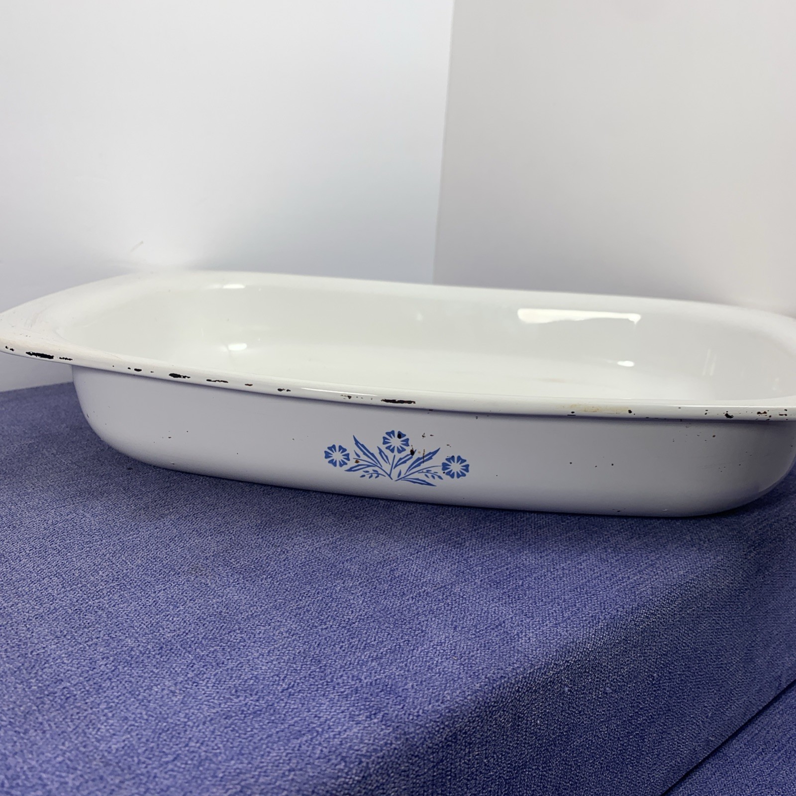 Vintage Corning Ware Blue Cornflower 13x9 Roasting Pan Baking Dish P-21 / A-21