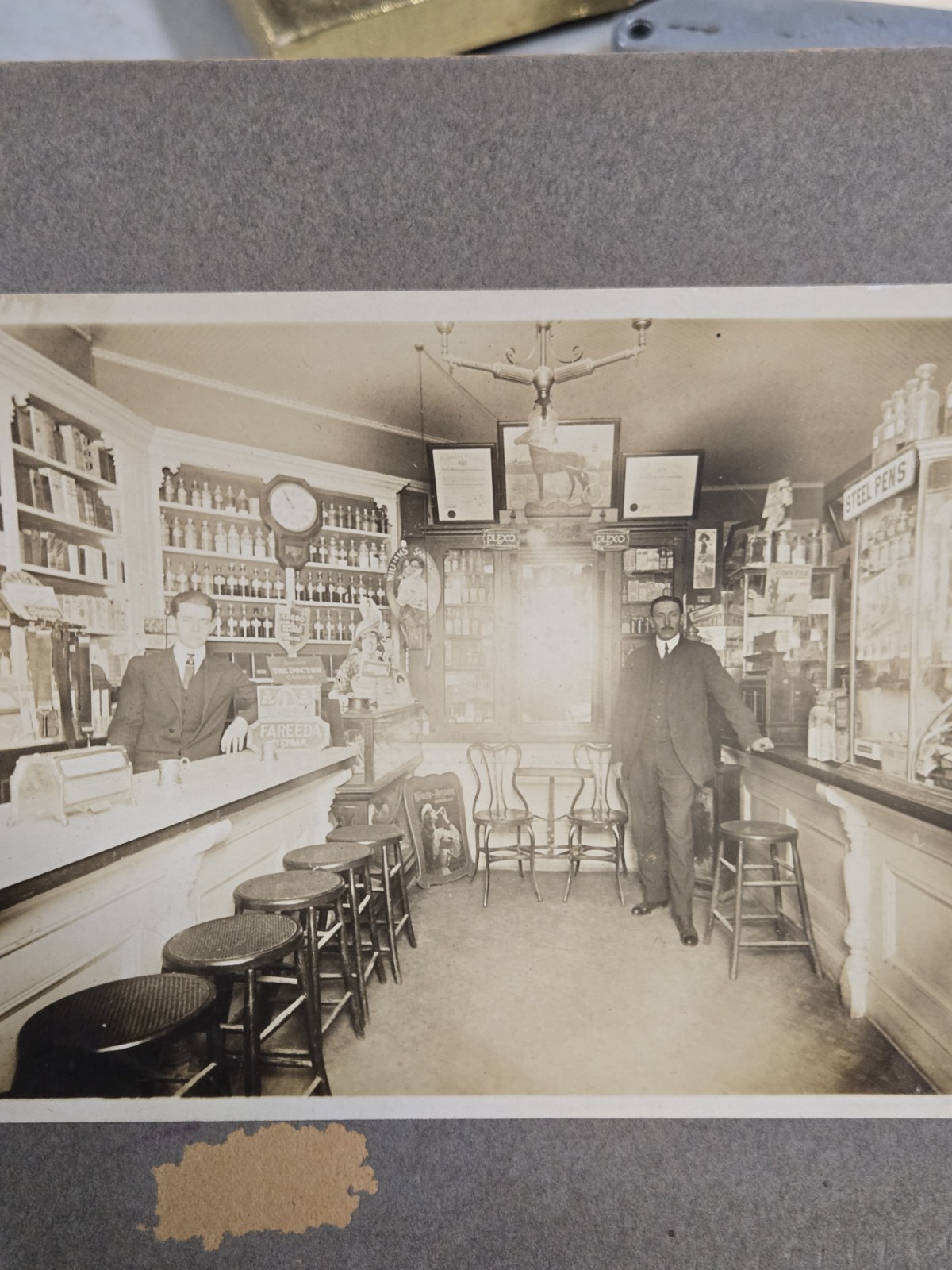 Rare Old Antique 1910 Cabinet Photo Lancaster PA J E Ranck Drug Store Apothecary