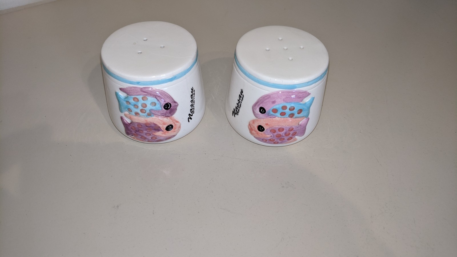 Nassau Bahamas Souvenir Tropical Fish Salt and Pepper Shakers