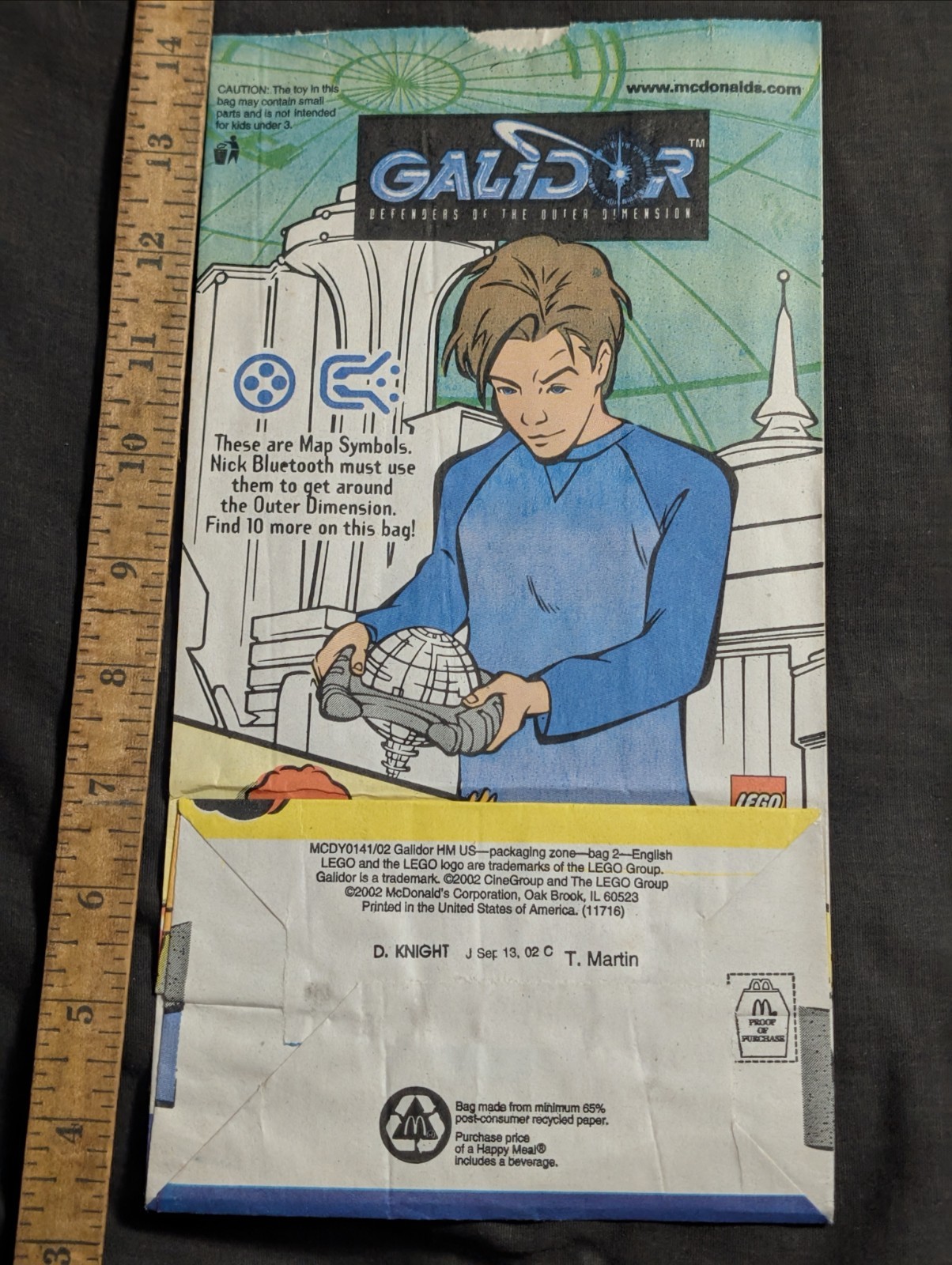 Vintage Collector Galidor UNICEF Halloween  McDonalds Happy meal childs bag
