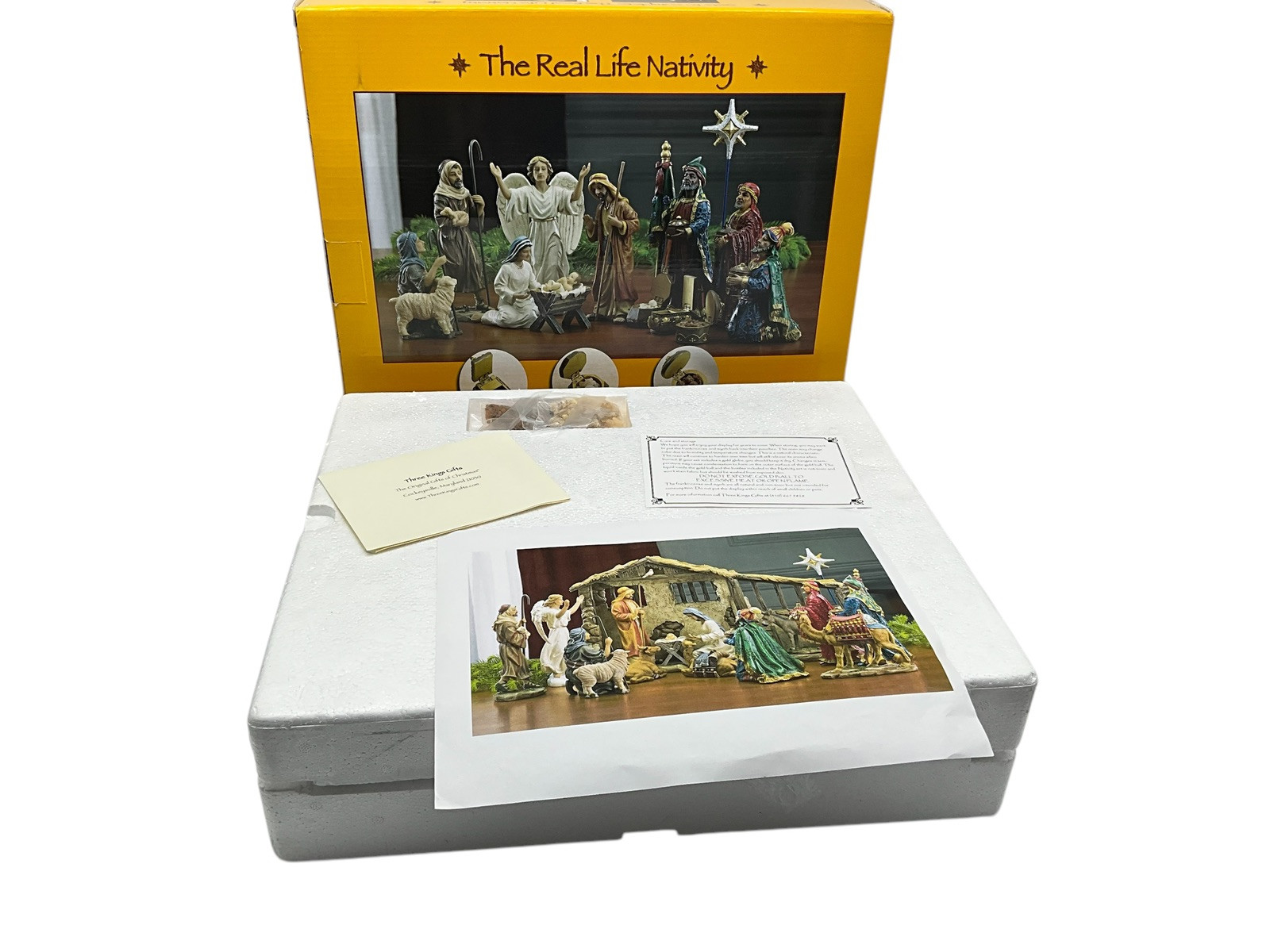 Three Kings Gifts 14 Piece The Real Life Nativity New Open Box Christmas Decor