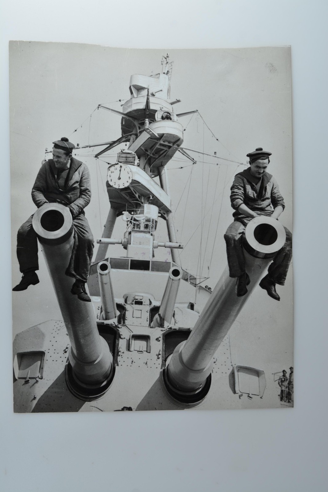 French Sailors Naval Guns Warship France Presse 1934 VTG Photo