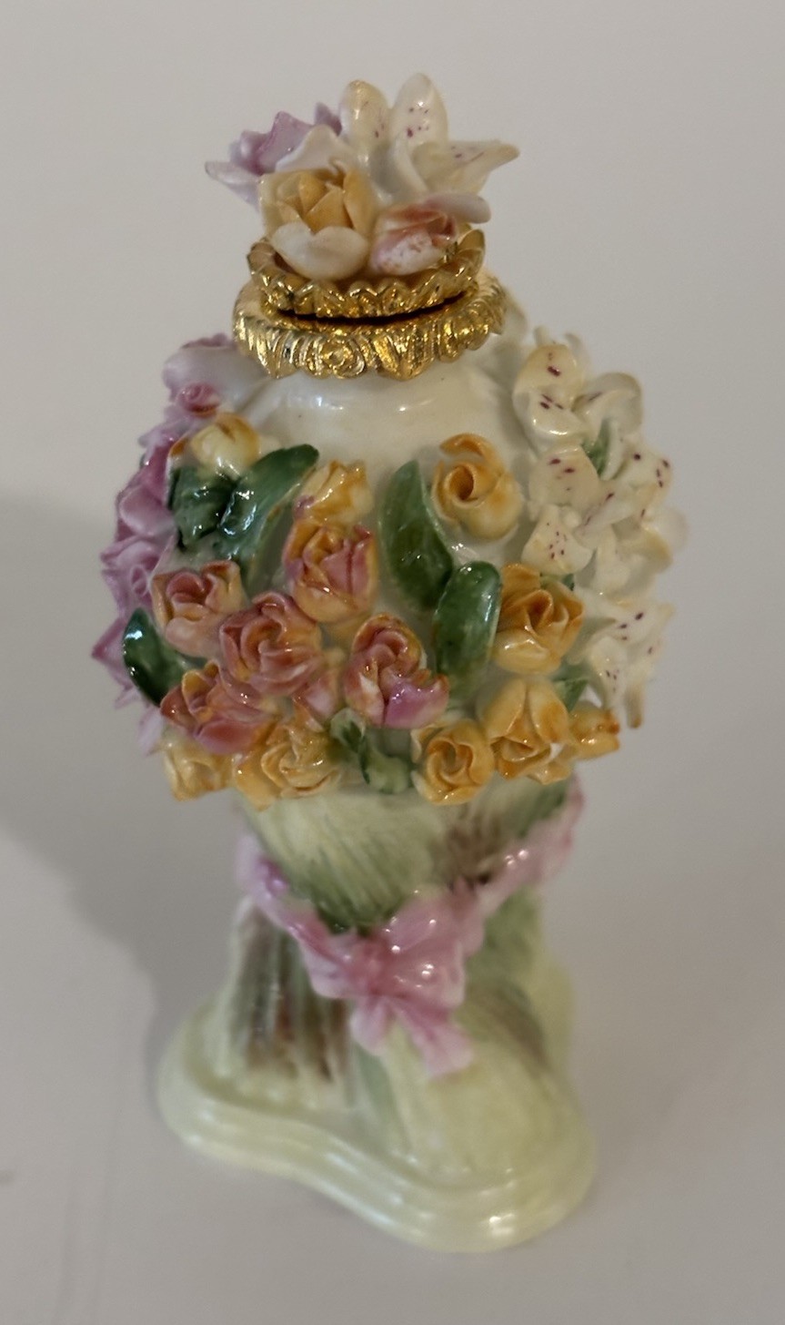Royale Stratford Flower Bouquet Perfume Scent Bottle Porcelain Hand Made England