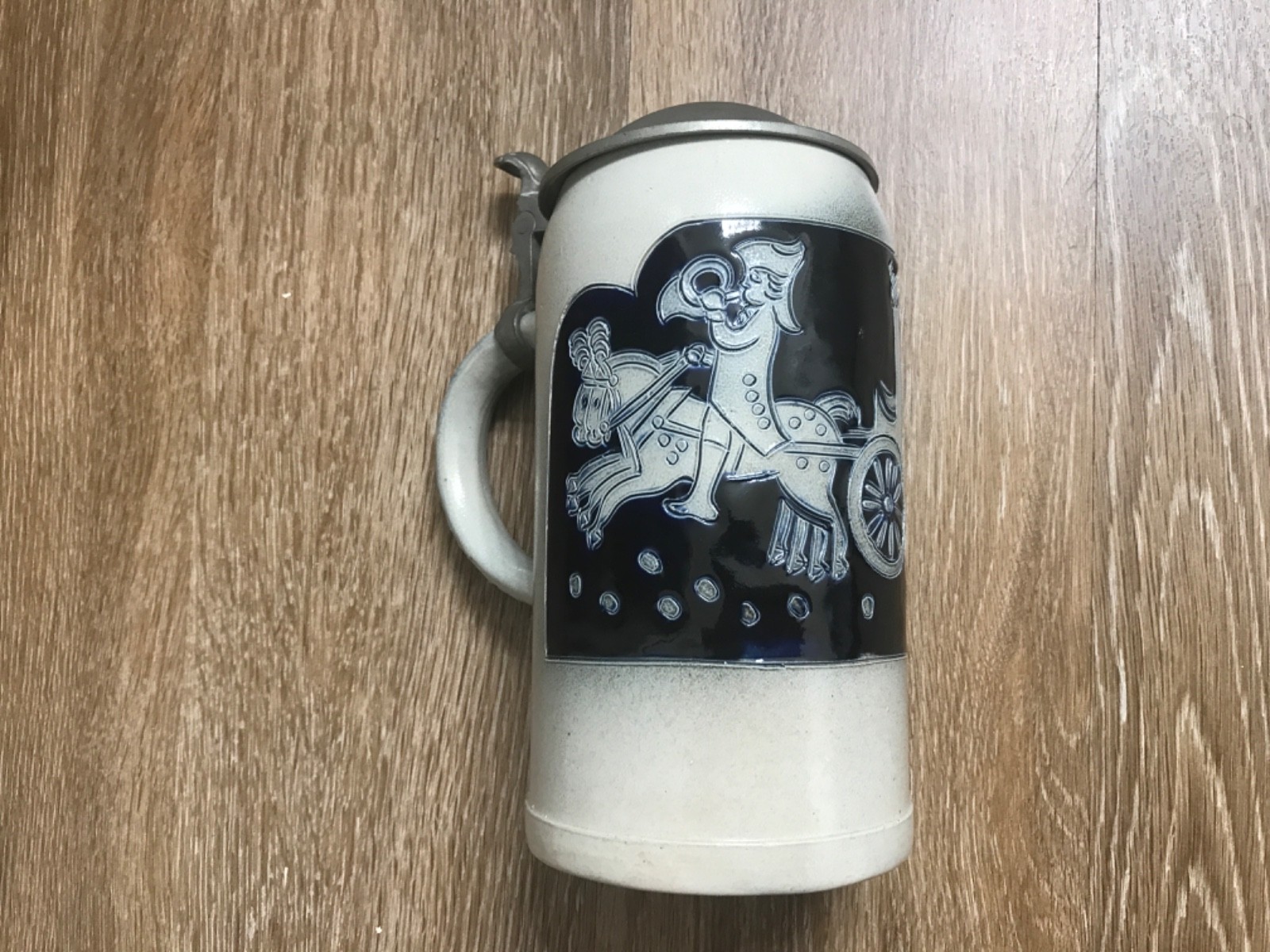 Vintage Reinhold Merkelbach Stoneware Beer Stein German Pottery With Lid 8\