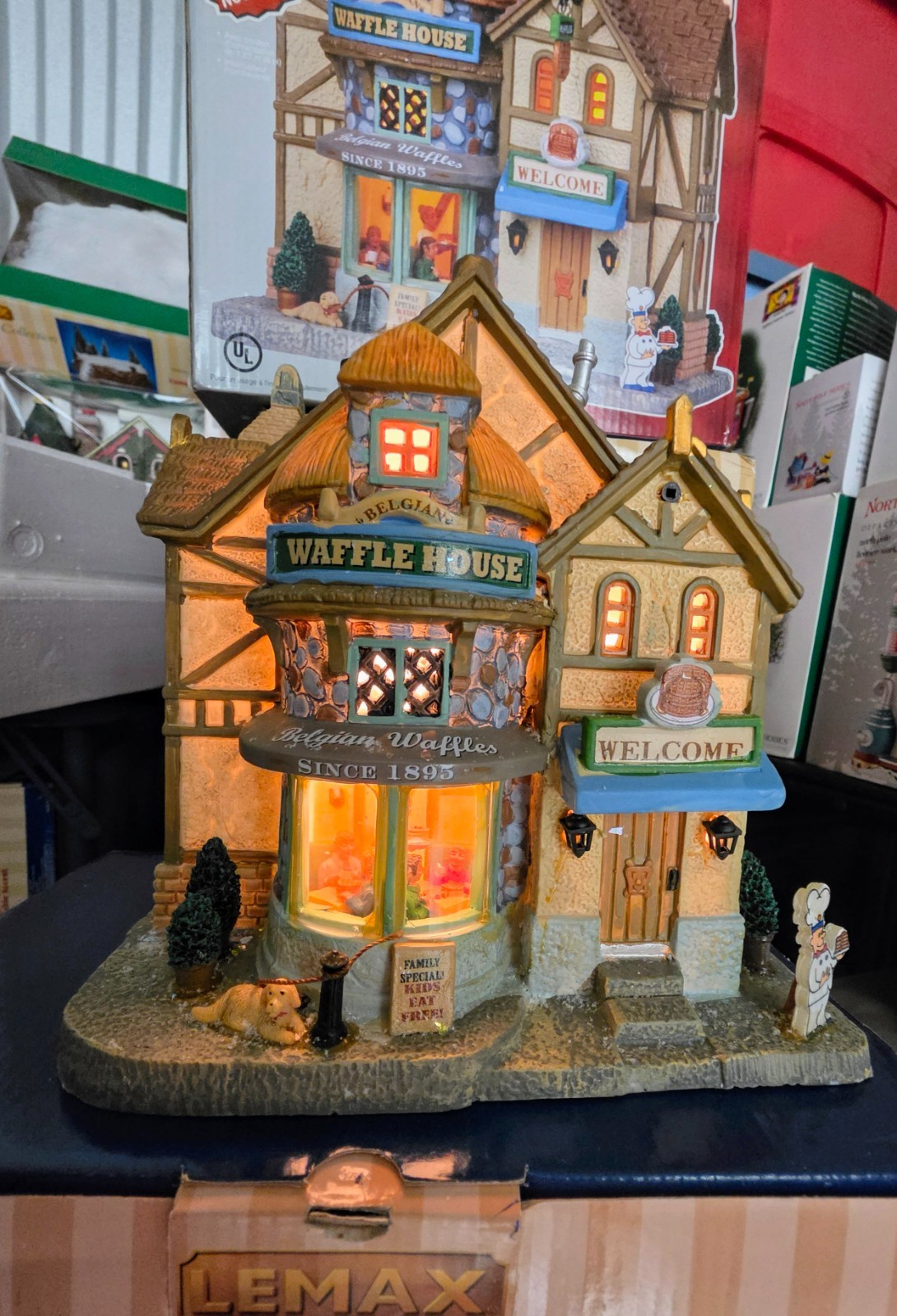 Lemax Signature Collection Belgian Waffle House Lighted Building Lemax Signature Collection Belgian Waffle House Lighted Building