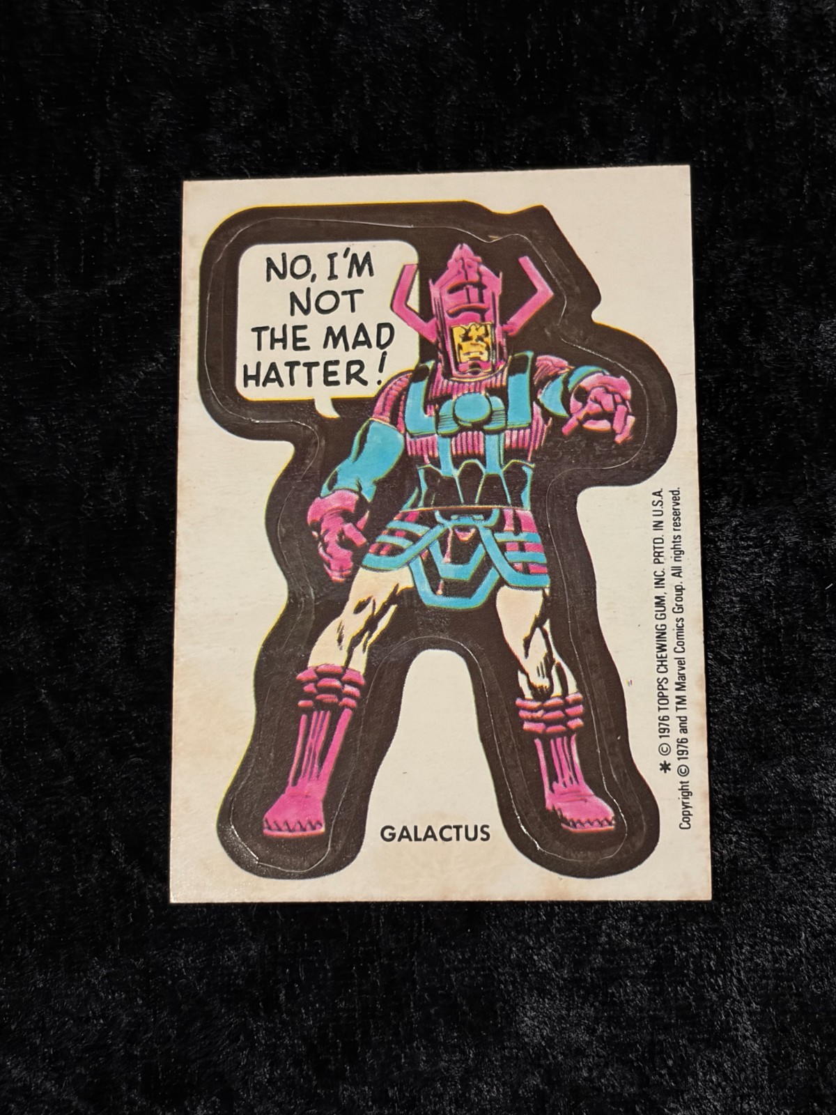 1976 Marvel Topps Sticker Card Galactus in New Protective Case