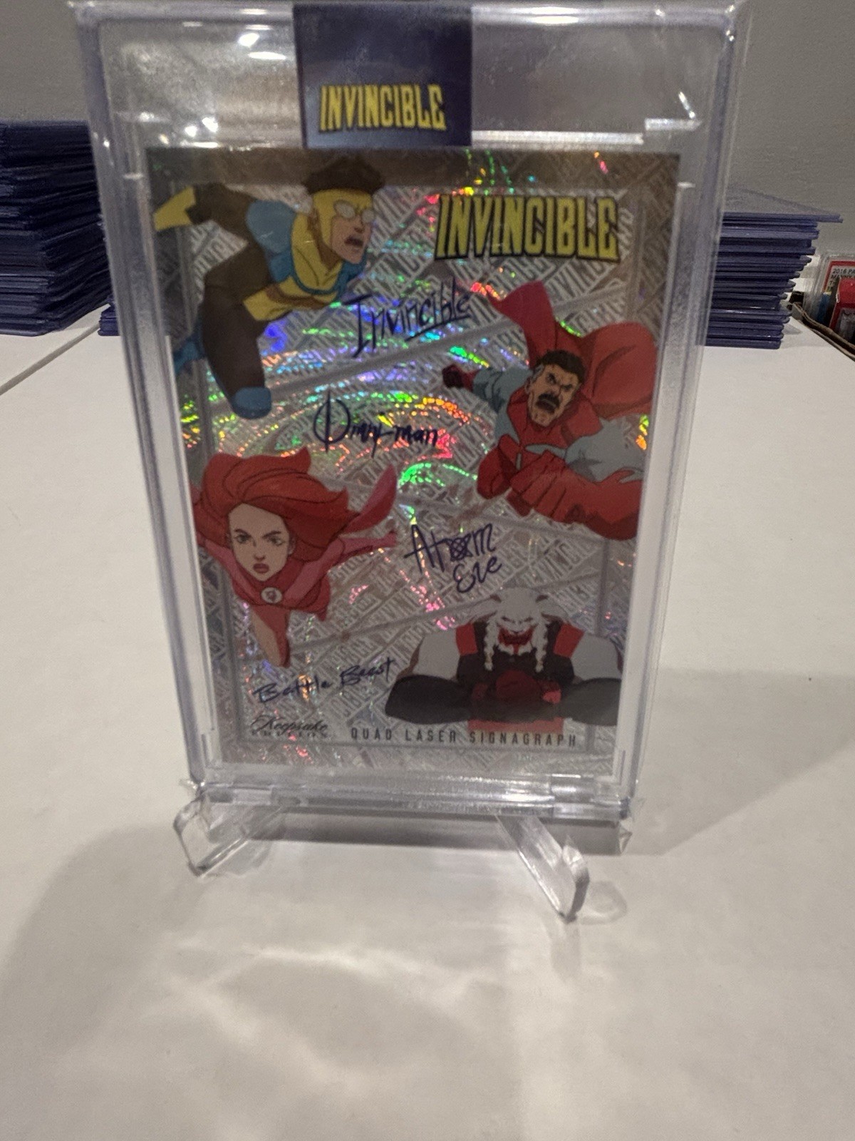 Keepsake Invincible Season 1 Omni Man Battle Beast Eve Quad Signagraph Foil /500