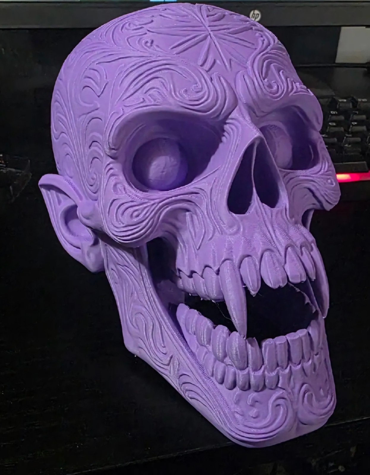 Gothic Vampire Skull 3D Printed Gothic Vampire Skull 3D Printed