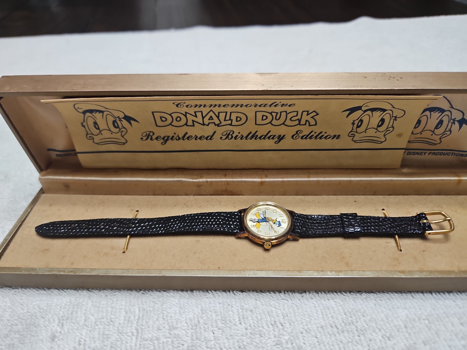 Donald Duck Birthday Commemorative Watch Bradley Disney FEMALE Leather BC Donald Duck Birthday Commemorative Watch Bradley Disney FEMALE Leather BC
