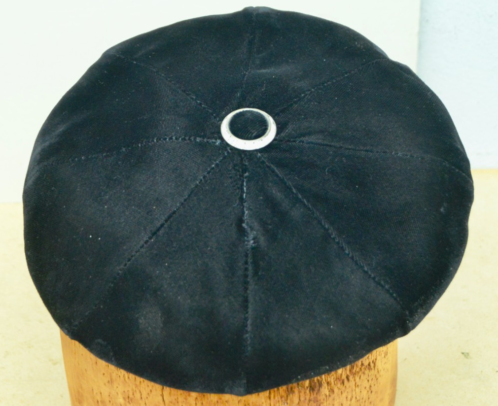 Vtg Golden Falcon Eastern Airlines Beret Hat Black Velvet Play Toppers