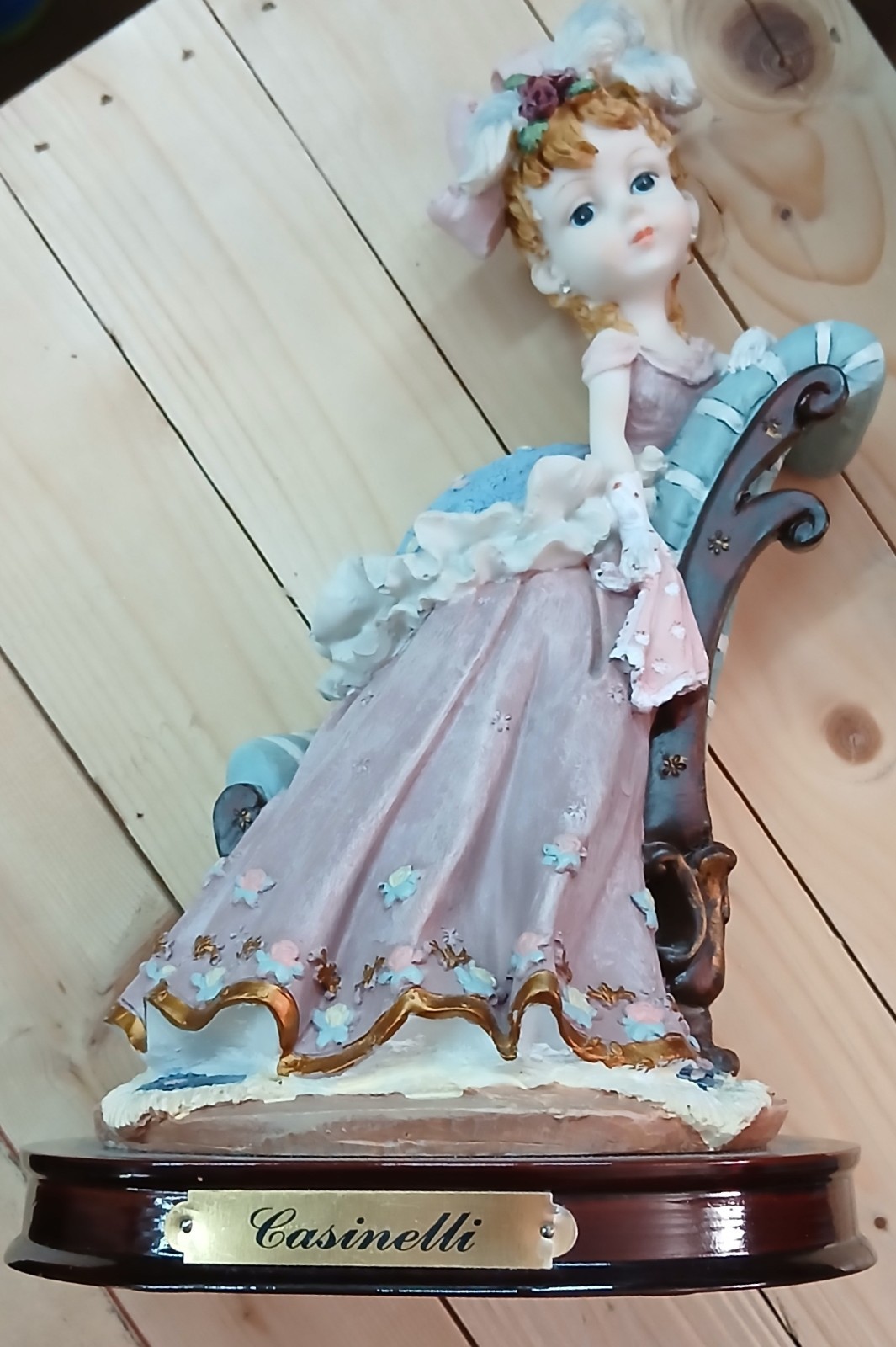 Vintage Casinelli LaReaux Figurine of Woman on Chair- Very detailed- 9