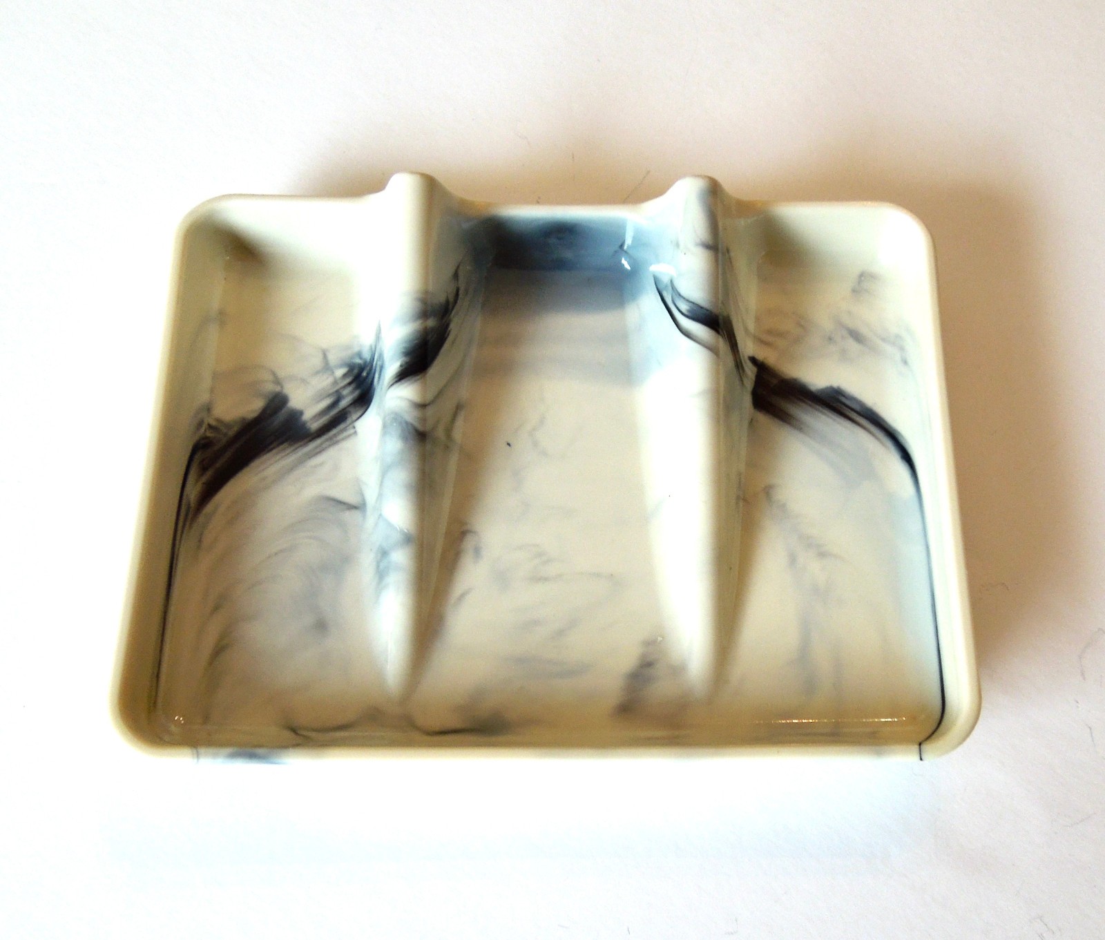 Tupperware RECTANGLE SPONGE SCRUB PAD/SOAP DISH HOLDER black marblize gadget NEW