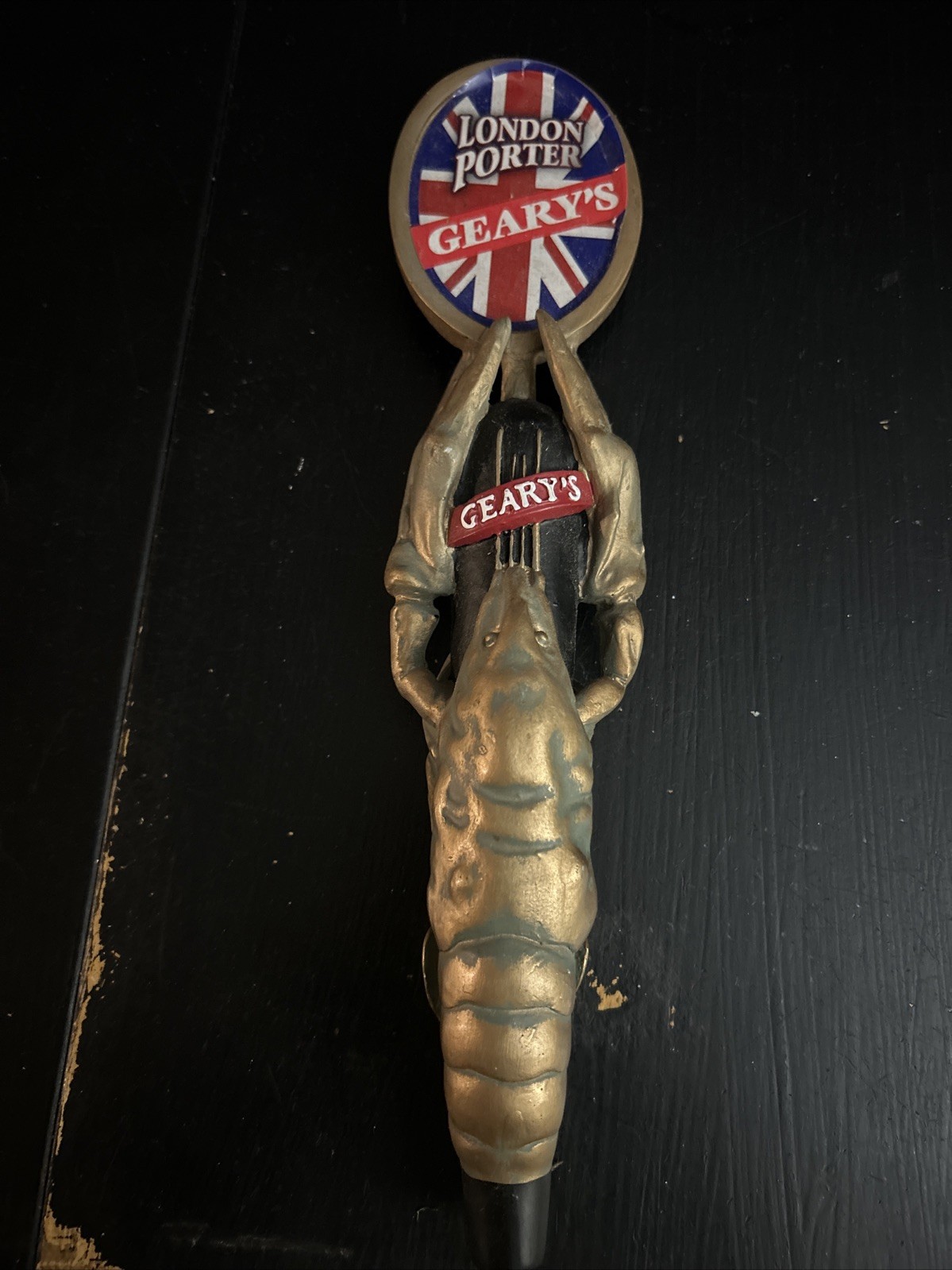 Geary\'s London Porter Maine Made Lobster Beer Tap Handle Approximately 12”