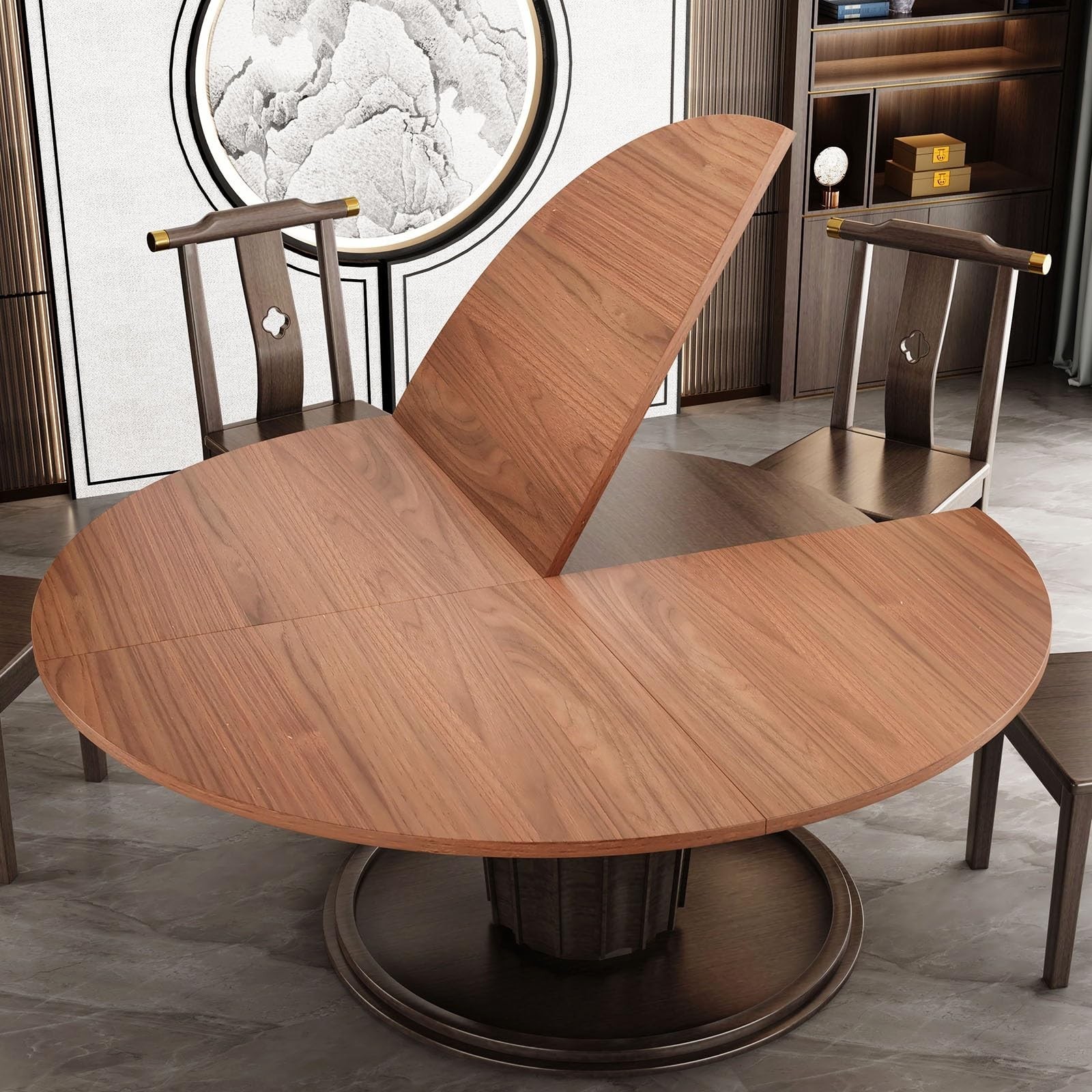 Wood Round Foldable Table Top Only Large Portable Tabletop for Desktop Transf...