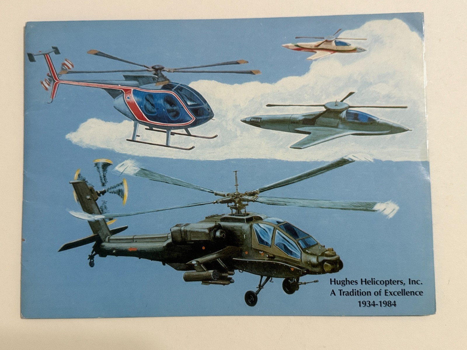 1984 Hughes Helicopter Fold-out Poster Brochure 1984 Hughes Helicopter Fold-out Poster Brochure